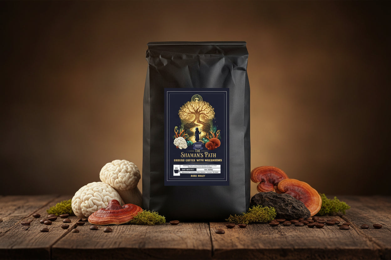 The Shaman's Path Coffee with Mushrooms Dark Roast